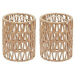 Paquet de 2 abat - jour en rotin abat - jour tisss la main de 59 x 5 pouces remplacement pour lampadaires ...