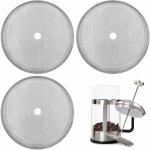 Paquet de 3 filtres � tamis de rechange pour presse fran�aise, filtres � mailles r�utilisables en acier ...