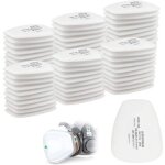 Paquet de 60 cartouches filtrantes en coton 3m, cartouches filtrantes pour masque facial complet, cartouches ...