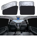 Pare - soleil voiture magn�tique anti - uv et chaleur pour fen�tres lat�rales ? 4 pi�ces ortviai