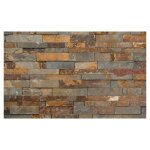 Plaquette de parement en ardoise multicolore 15x55 - 60x1 - 2 cm ? format en z ? surface 1 m� ? pour ...