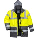 Parka haute visibilit� portwest bicolore traffic jaune / gris xxl