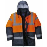Portwest - parka haute visibilit bicolore traffic rouge / bleu marine l