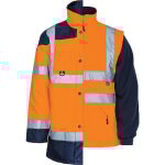 Parka haute visibilit� 4 en 1 exocet + gilet greg coloris orange fluo taille m - kiplay