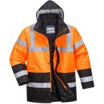 Parka haute visibilit� bicolore portwest matelass�e orange / noir s