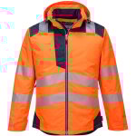 Portwest - parka hv pw3 couleur : orange / marine taille l