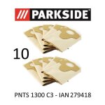 10 parkside sac d'aspirateur 20 l pnts 1300 c3 lidl ian 279418 brun 906 - 05