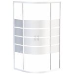 Paroi acc�s d'angle quart de cercle eris 2, l 90 x h 190cm - ondee by ayor