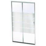 Paroi porte 2 volets coulissants eris 2 - profil�s chrom�s - l 120 x h 190 cm - ondee by ayor