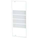 Paroi porte pivotante eris 2 - profil�s blancs - l 80 x h 190 cm - ondee by ayor