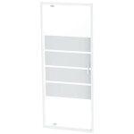 Paroi porte pivotante eris 2 - profil�s blancs - l 90 x h 190 cm - ondee by ayor