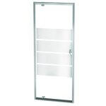 Paroi porte pivotante eris 2 - profil�s chrom�s - l 80 x h 190 cm - ondee by ayor