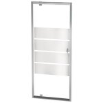 Paroi porte pivotante eris 2 - profil�s chrom�s - l 90 x h 190 cm - ondee by ayor