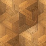 Parquet contrecoll� - ch�ne - trap�ze - verni - fum�