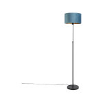 Parte fl - lampadaire avec abat - jour - 1 lumi�re - h 1675 mm - bleu - rustique - �clairage int�rieur ...