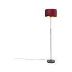 Parte fl - lampadaire avec abat - jour - 1 lumire - h 1675 mm - rouge - rustique - clairage intrieur ...