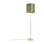 Parte fl - lampadaire avec abat - jour - 1 lumire - h 1865 mm - dor / laiton - classique / antique ...
