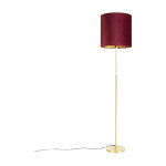 Parte fl - lampadaire avec abat - jour - 1 lumi�re - h 1865 mm - rouge - classique / antique - �clairage ...