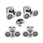 Paryou ? lot de 4 roulettes doubles pour porte de douche coulissante ? roues de 23 mm en alliage de zinc ...
