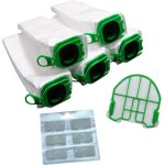 Paryou ? lot de 5 sacs � poussi�re microfibre ? filtre moteur et blocs parfum�s pour vorwerk kobold vb100 ...