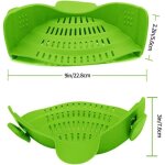 Passoire � clipser en silicone, passoire de cuisine � clipser pour p�tes, viande, l�gumes et fruits, ...