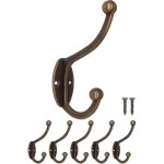 Pat�res anciennes, en fonte, laiton et bronze style campagne r�tro, lot de 5.