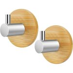 Pat�re porte en bambou � suspendre 2 pi�ces crochet en acier inoxydable bambou acier inoxydable et crochet ...
