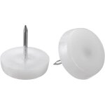 Patin glisseur clouer pied chaise table protection tampon vis 20mm dia plastique 20pcs
