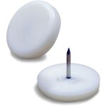 Patin glisseur diam. 20 mm plastique blanc - ajile