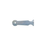 Patte  scellement acier zingu bout rond 8cm