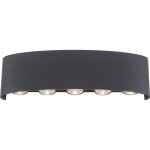 Paul neuhaus applique murale led 9489 - 13 anthracite, 8 w, 1200 lm, 3000 k, ip54