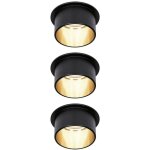 Paulmann - 93379 luminaire  led encastrable led led intgre 18 w noir (mat), or