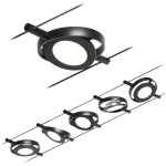 Paulmann 94418 syst�me complet d'�clairage sur c�ble led int�gr�e led noir (mat), chrome y688722