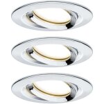Nova plus spot encastrable pour salle de bains jeu de 3 led led 20. 4 w ip65 chrome q718392 - paulmann ...