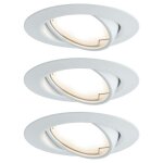 Paulmann - 93423 base spot encastrable jeu de 3 led led 15 w blanc
