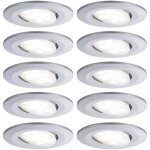 Spot led encastrable pour salle de bains jeu de 10 60 w chrome (mat) x236232 - paulmann