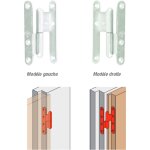 Paumelle � bois coud�e 110x70x80mm 90 degr� zingu� blanc bout rond gauche - jardinier massard - j532800 ...