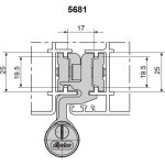 Paumelle porte lourde alu fapim noir ral 9005 - pour jeu de 17 - 5681 / 37