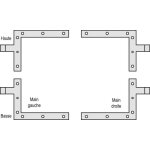 Paumelle �querre haute gauche 600 x 800 mm � boule en acier phor�tique noir � visser pour volets et portail ...
