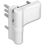 Paumelle pour porte pvc. type kt - sn dormant largeur 20 mm recouvrement 15 - 20 blanc 9016 - dr. hahn ...