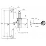 Lame femelle inox paumelle universelle bois 130x43mm - bourg - 627820
