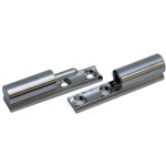 Paumelle universelle laiton chrom� brillant 40mm hauteur 10mm diam�tre n?ud ? pour meubles anciens et ...