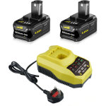 Pdstation - 2� p108 18v 5. 5ah batteries et chargeurs de remplacement, compatibles avec les batteries ...