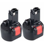 Pdstation - 2x 9. 6v 4. 8ah ni - mh batterie de rechange pour bosch bat048 bat100 bat119 2607335272 2607335461 ...