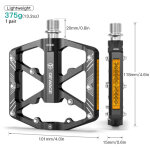 P�dales de v�lo en alliage d'aluminium avec r�flecteurs, p�dales de vtt antid�rapantes, plateforme