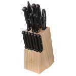 Pegane - bloc de 11 couteaux avec un aiguiseur et ciseau - longueur 13, 5 x profondeur 10, 2 x hauteur ...