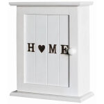 Pegane - bote  cls / tagre  cls en mdf laqu blanc - longueur 26 x hauteur 32 x profondeur 12 ...