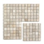 Carrelage de mosa�que (boite de 1m�), plaque mosa�que mur et sol en marbre naturel coloris blanc - 30 ...