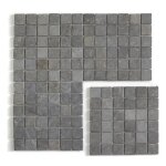 Carrelage de mosa�que (boite de 1m�) / plaque mosa�que mur et sol en marbre naturel coloris gris - 30 ...