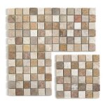 Carrelage de mosaque (boite de 1m) / plaque mosaque mur et sol en marbre naturel multicolore - 30 ...